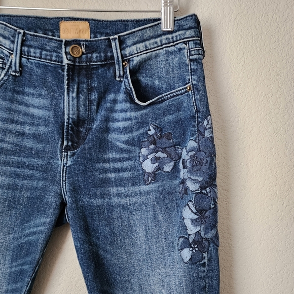 DRIFTWOOD x ANTHROPOLOGIE Janice Skinny‎ jeans floral embroidery Festival 27 - Picture 7 of 9